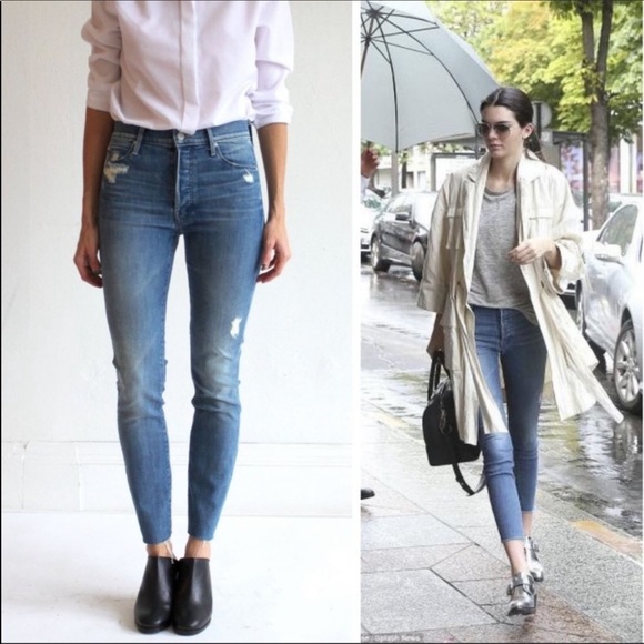 MOTHER The Stunner Ankle Fray Graffiti Girl. Sz 28 - Picture 2 of 11